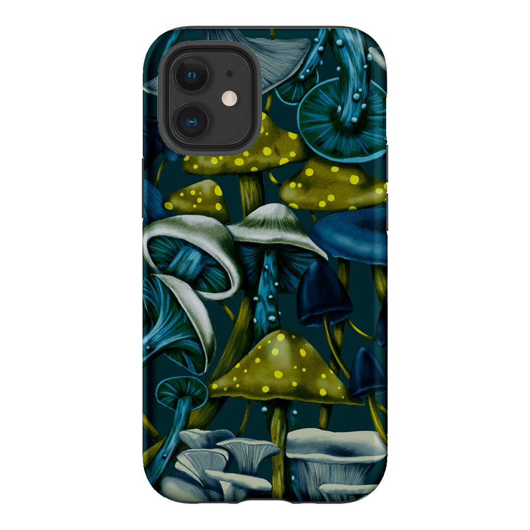 Shrooms Blue Printed Phone Cases iPhone 12 / Armoured by Kelly Thompson - The Dairy