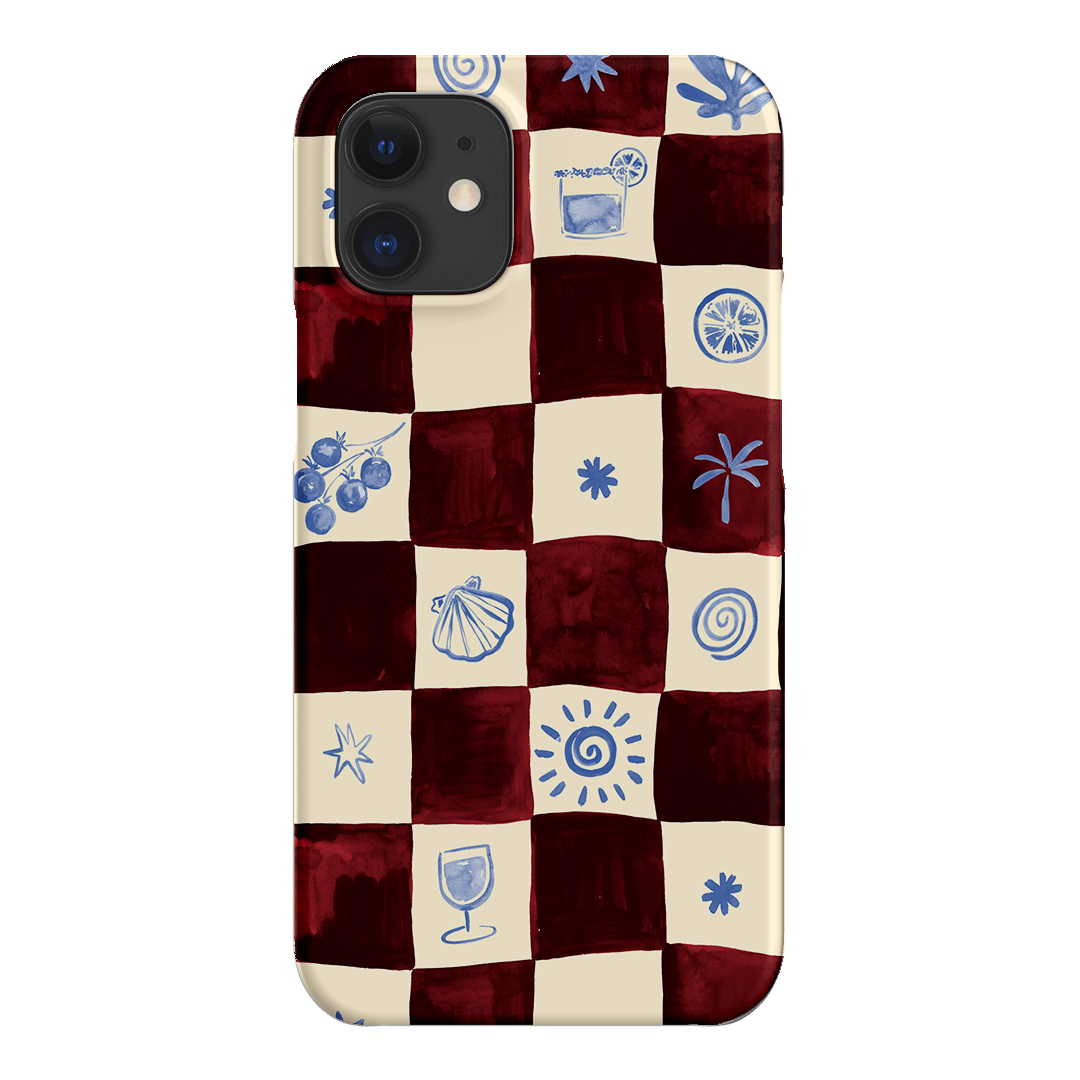 Afternoon Mezze Maroon Printed Phone Cases iPhone 12 Mini / Snap by Charlie Taylor - The Dairy