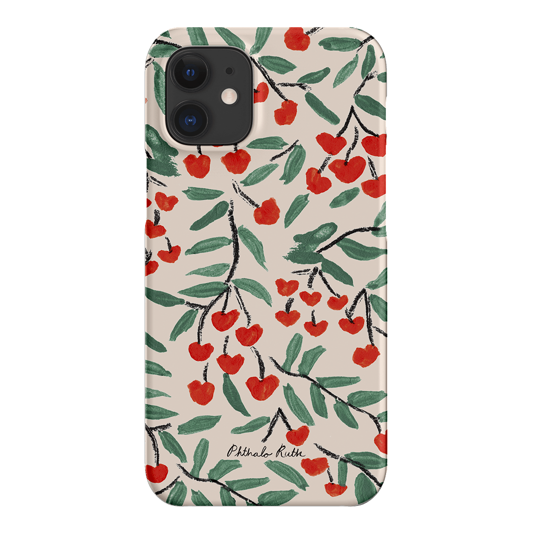 Cherry Love Printed Phone Cases iPhone 12 Mini / Snap by Phthalo Ruth - The Dairy