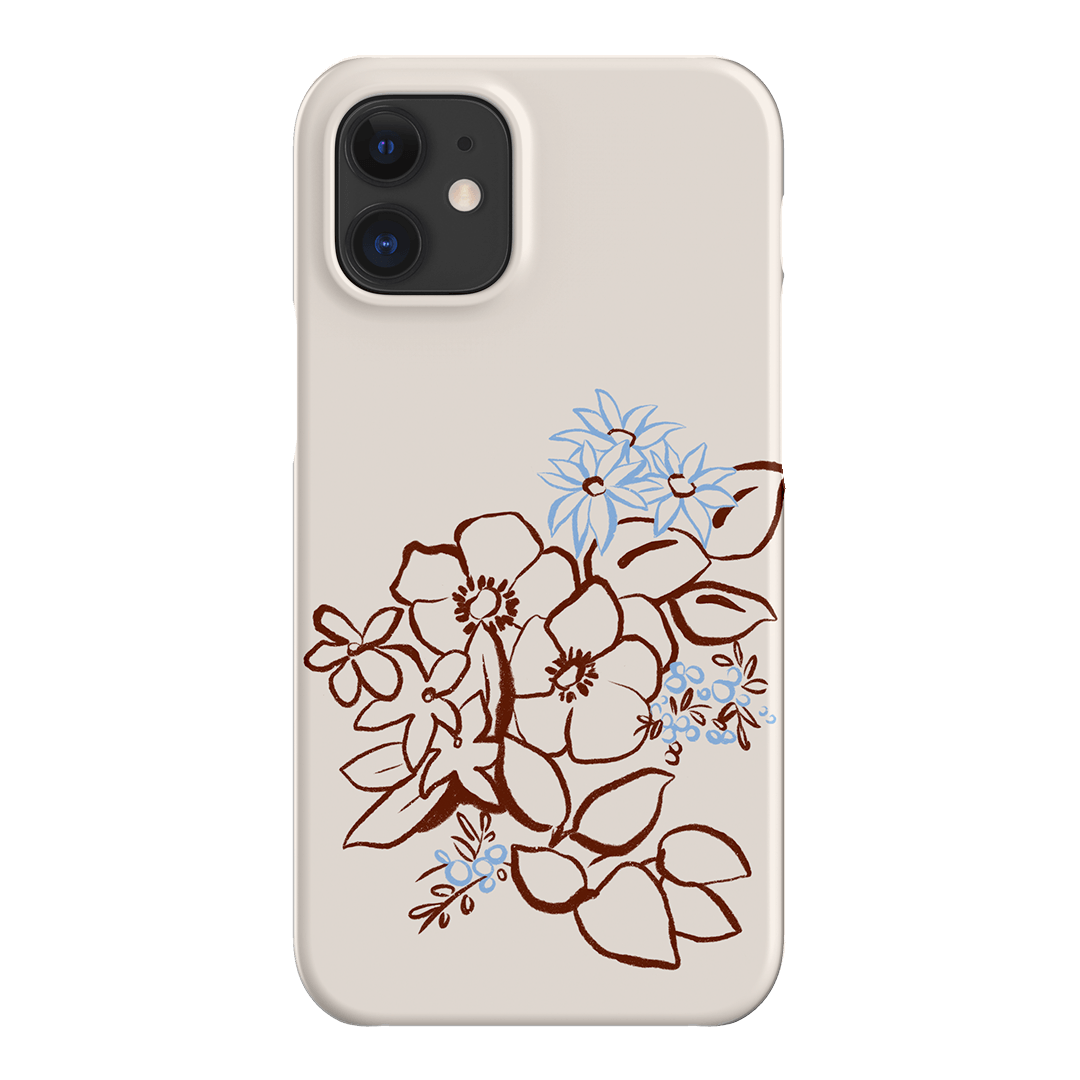 Cream Posy Printed Phone Cases iPhone 12 Mini / Snap by Typoflora - The Dairy
