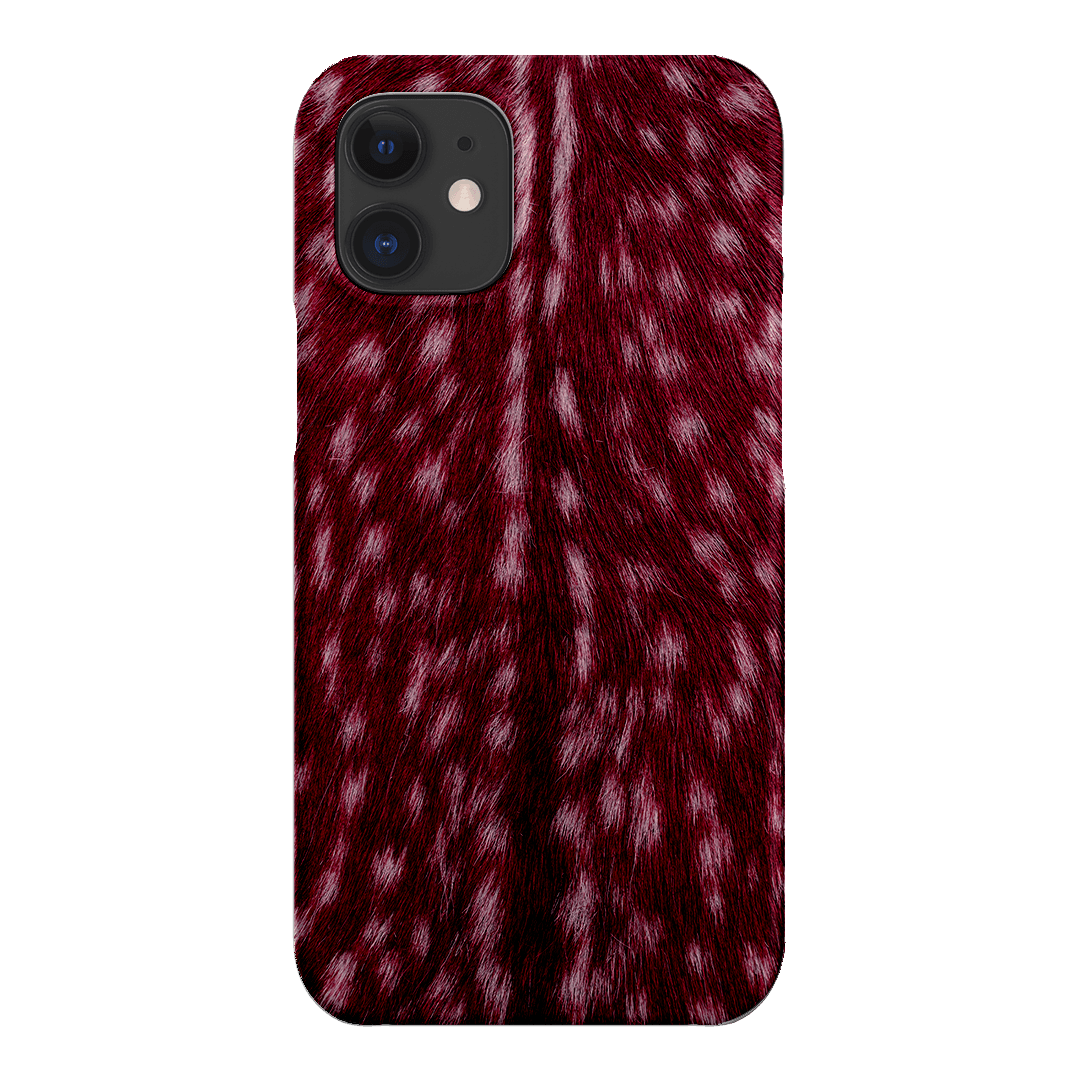 Fawn Burgundy Printed Phone Cases iPhone 12 Mini / Snap by The Dairy - The Dairy