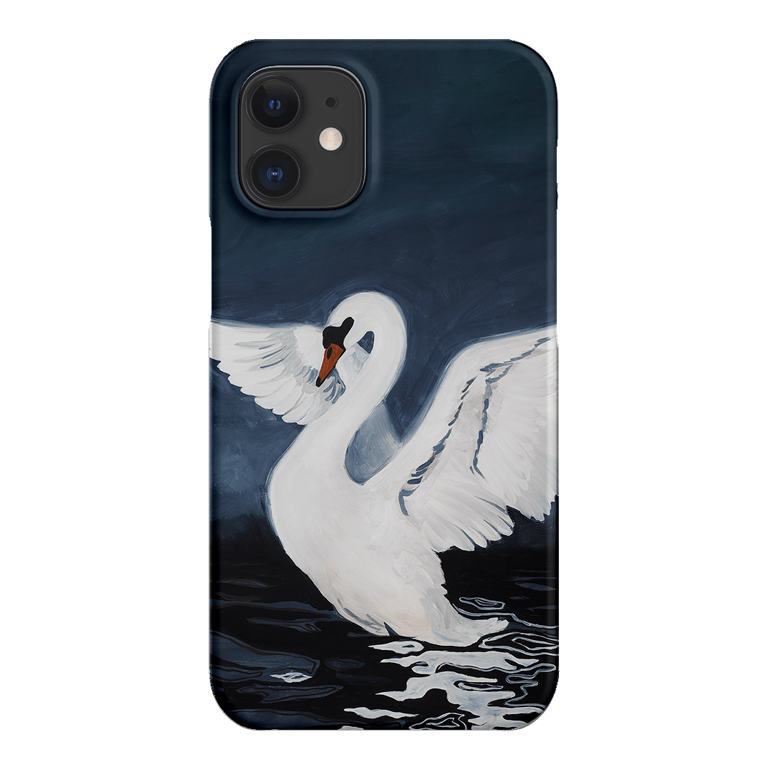 Midnight Swan Printed Phone Cases iPhone 12 Mini / Snap by Lisa Hu - The Dairy