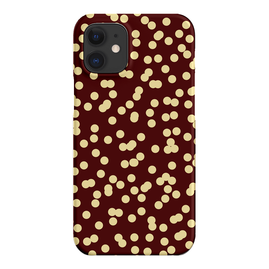 Mini Confetti Burgundy Butter Printed Phone Cases iPhone 12 Mini / Snap by Veronica Tucker - The Dairy