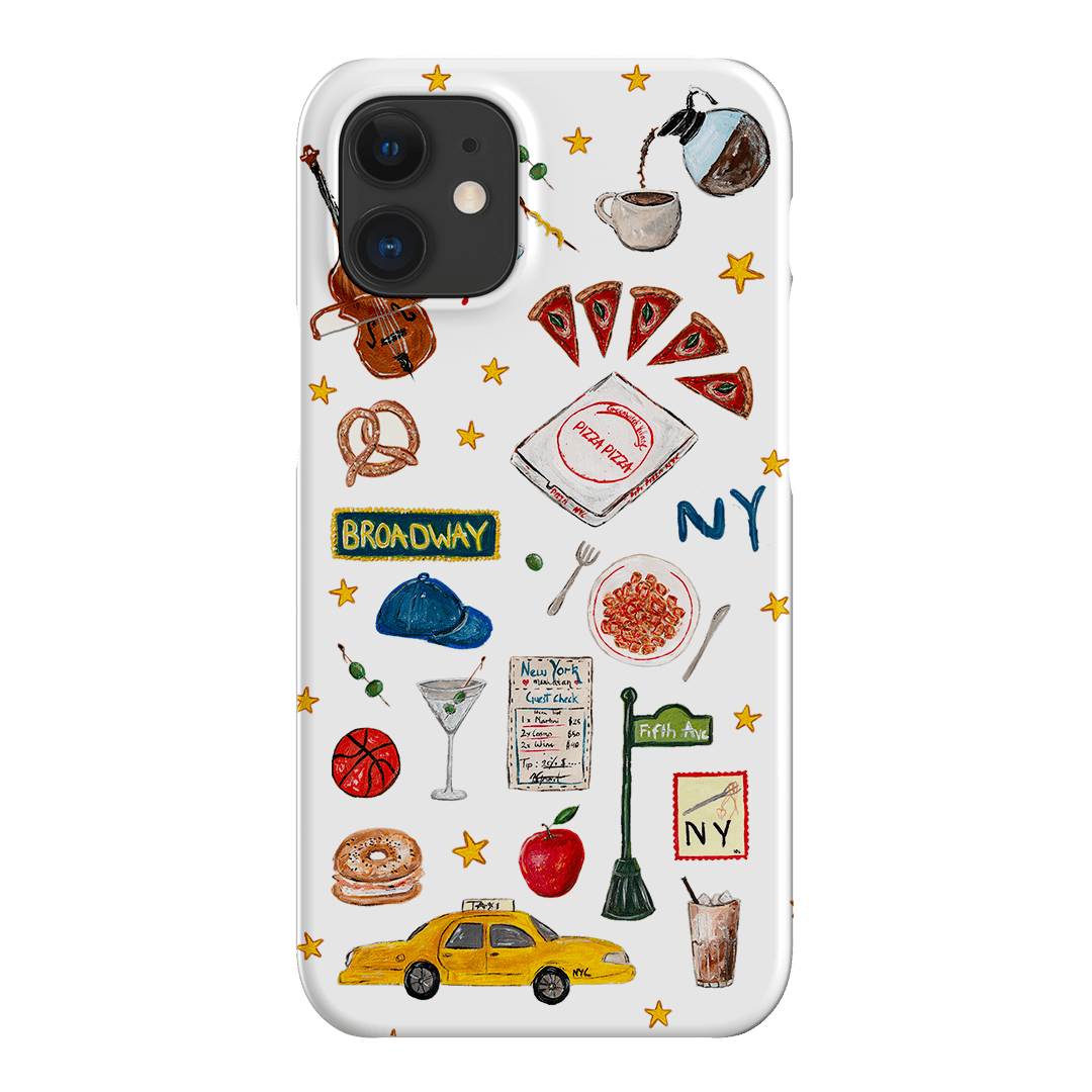 NYC White Printed Phone Cases iPhone 12 Mini / Snap by BG. Studio - The Dairy