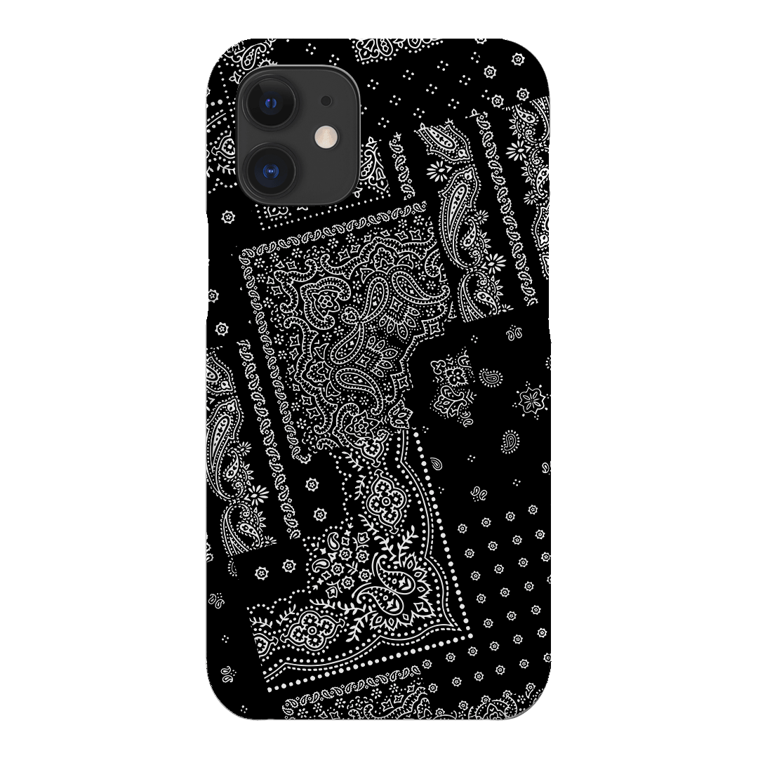 Paisley Noir Printed Phone Cases iPhone 12 Mini / Snap by The Dairy - The Dairy