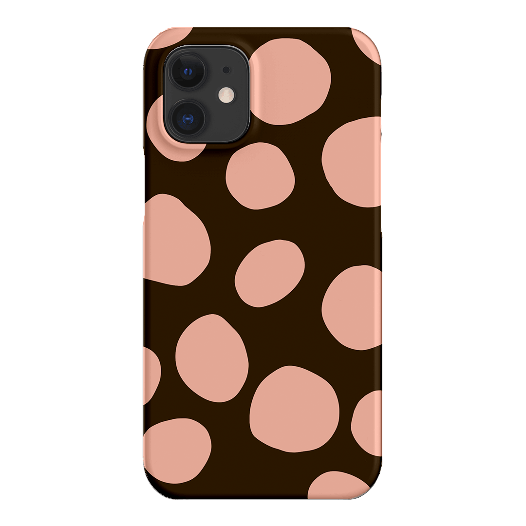Pebbles Chocolate Pink Printed Phone Cases iPhone 12 Mini / Snap by Veronica Tucker - The Dairy