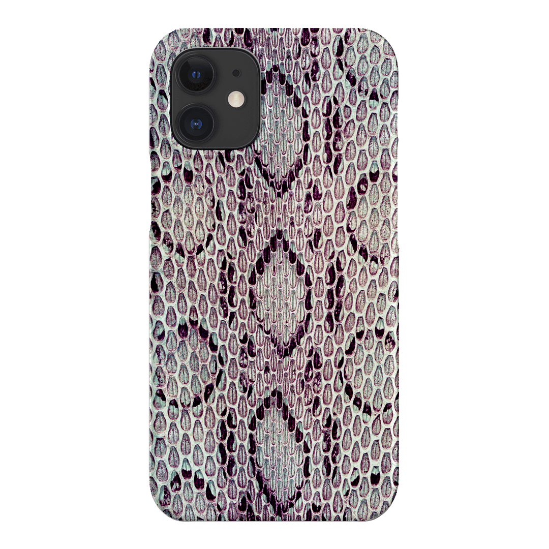 Plum Python Printed Phone Cases iPhone 12 Mini / Snap by The Dairy - The Dairy