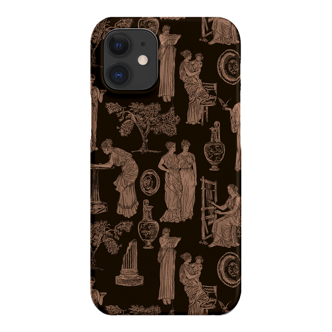 Symposium Burnt Umber Printed Phone Cases iPhone 12 Mini / Snap by Veronica Tucker - The Dairy