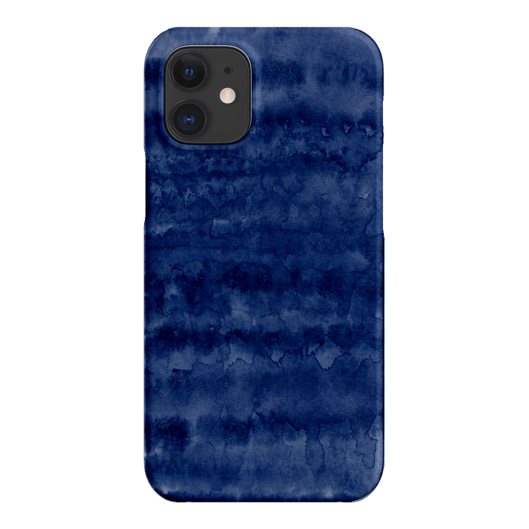 Watercolour Stripes Navy Printed Phone Cases iPhone 12 Mini / Snap by The Dairy - The Dairy