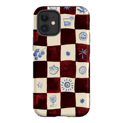 Afternoon Mezze Maroon Printed Phone Cases iPhone 12 Mini / Armoured by Charlie Taylor - The Dairy