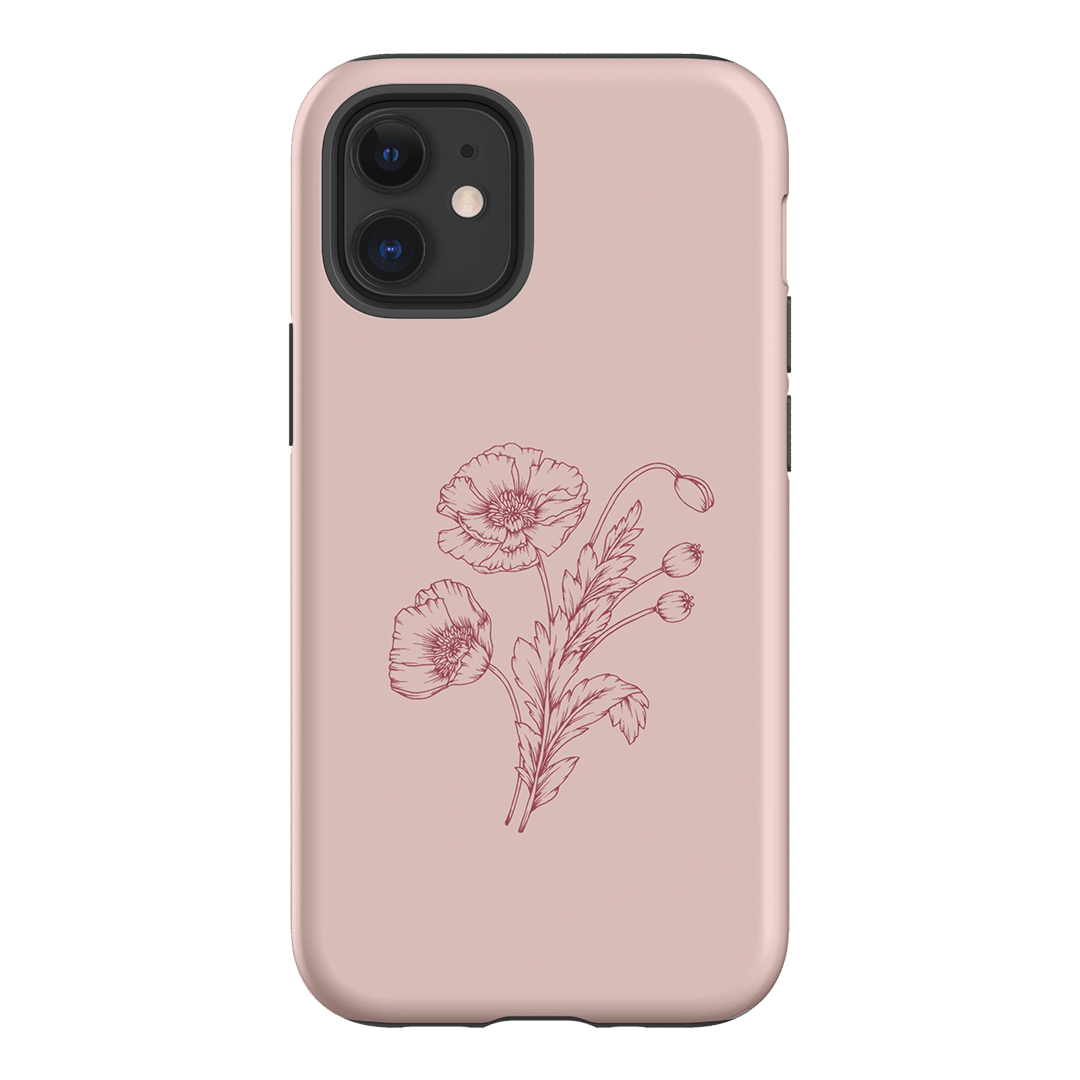 Blush Poppies Printed Phone Cases iPhone 12 Mini / Armoured by Typoflora - The Dairy