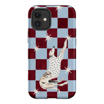 Check Greyhound Blue Printed Phone Cases iPhone 12 Mini / Armoured by Lisa Hu - The Dairy