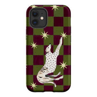 Check Greyhound Green Printed Phone Cases iPhone 12 Mini / Armoured by Lisa Hu - The Dairy