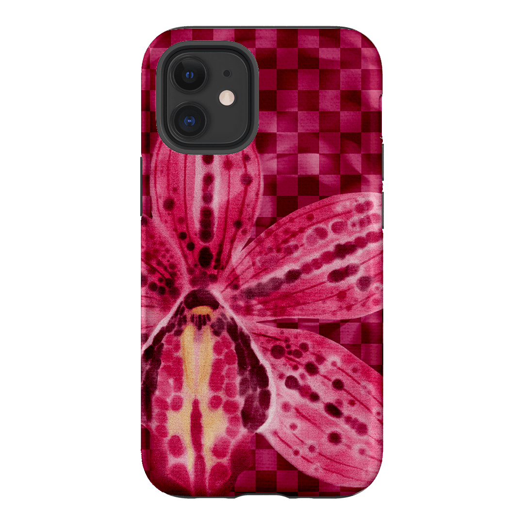 Check Orchid Printed Phone Cases iPhone 12 Mini / Armoured by Sally Hungerford - The Dairy