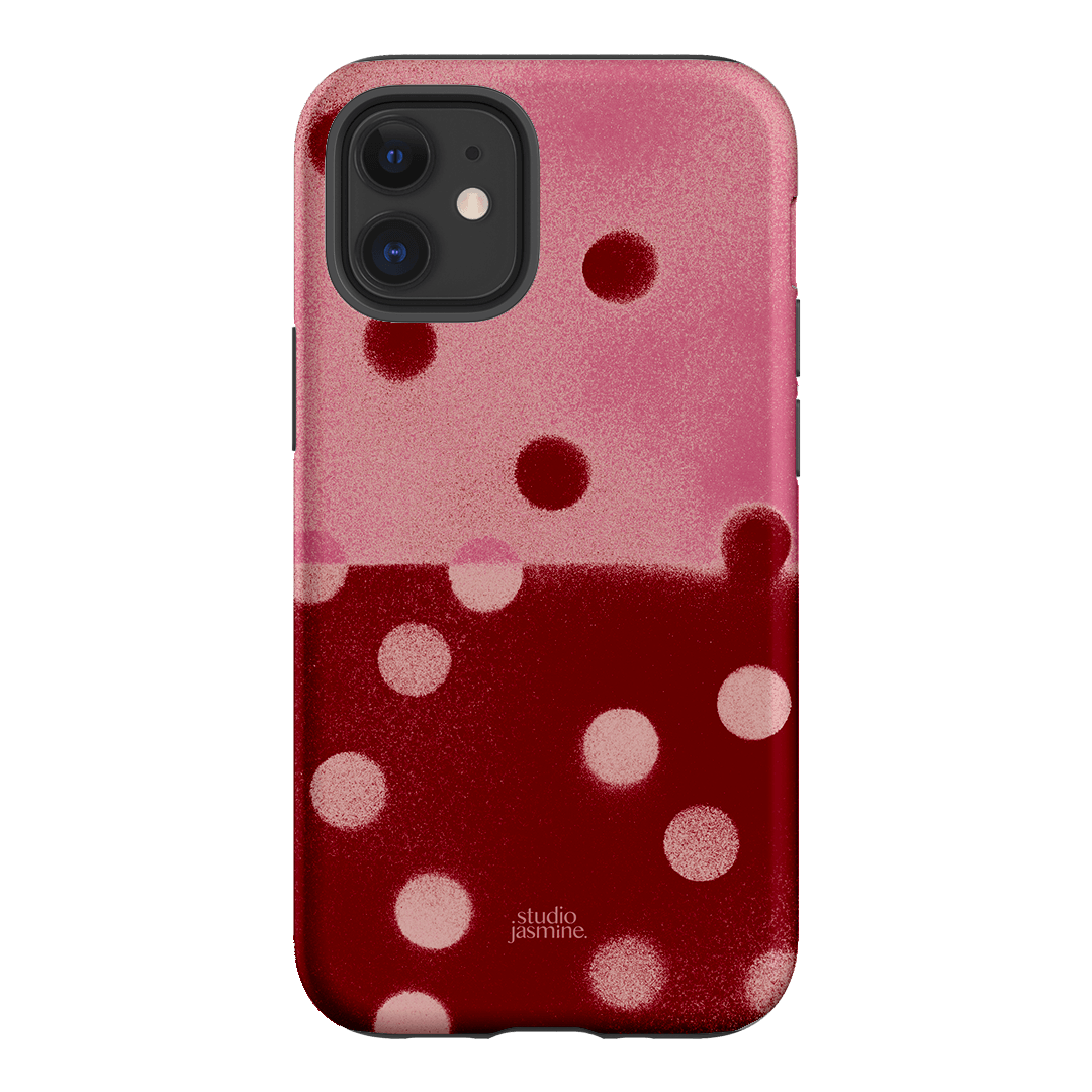 Cherry Polka Dot Printed Phone Cases iPhone 12 Mini / Armoured by Jasmine Dowling - The Dairy