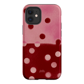Cherry Polka Dot Printed Phone Cases iPhone 12 Mini / Armoured by Jasmine Dowling - The Dairy