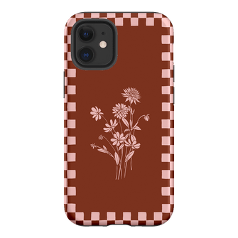 Dahlia Check Printed Phone Cases iPhone 12 Mini / Armoured by Typoflora - The Dairy