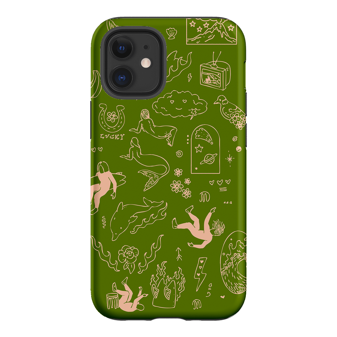 Easty Flash Green Printed Phone Cases iPhone 12 Mini / Armoured by Easty Beasty - The Dairy