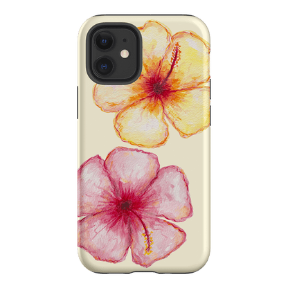Hibiscus Flower Yellow Printed Phone Cases iPhone 12 Mini / Armoured by BG. Studio - The Dairy