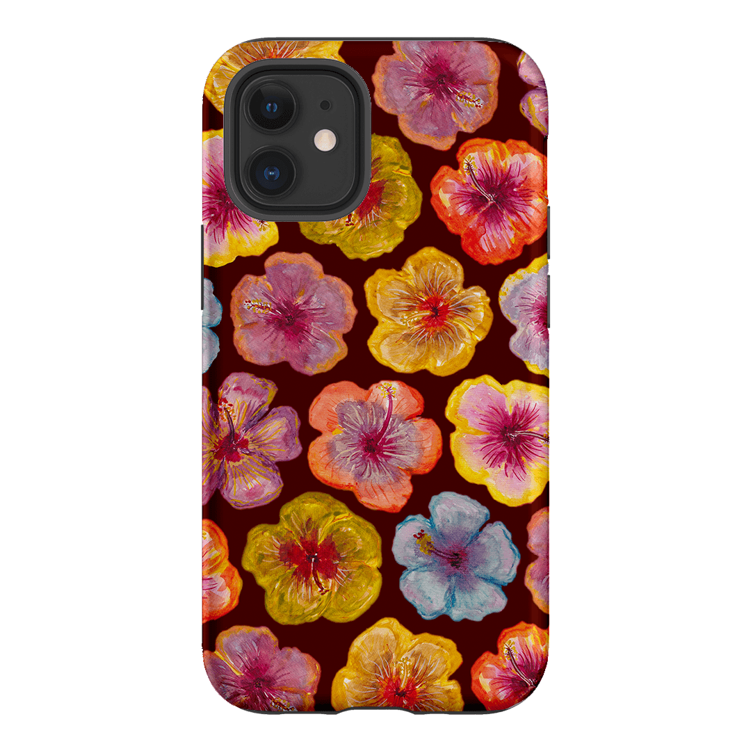 Hibiscus Holiday Rouge Printed Phone Cases iPhone 12 Mini / Armoured by BG. Studio - The Dairy