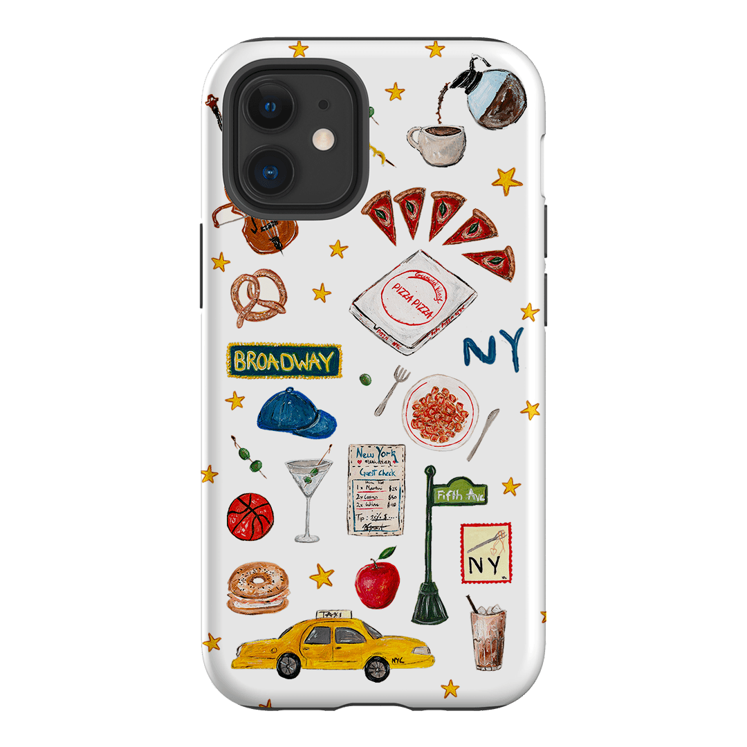 NYC White Printed Phone Cases iPhone 12 Mini / Armoured by BG. Studio - The Dairy