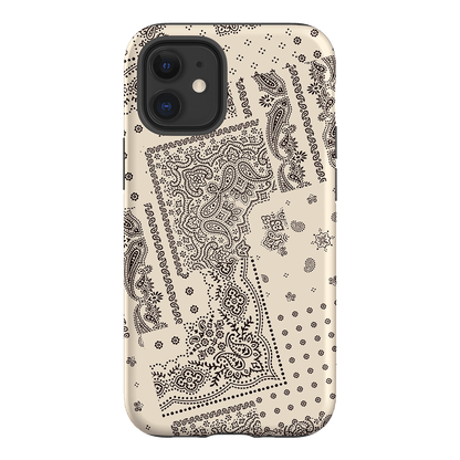 Paisley Ecru Printed Phone Cases iPhone 12 Mini / Armoured by The Dairy - The Dairy