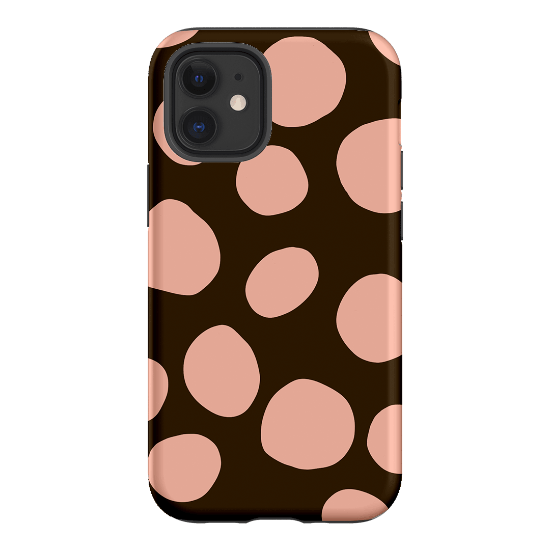 Pebbles Chocolate Pink Printed Phone Cases iPhone 12 Mini / Armoured by Veronica Tucker - The Dairy