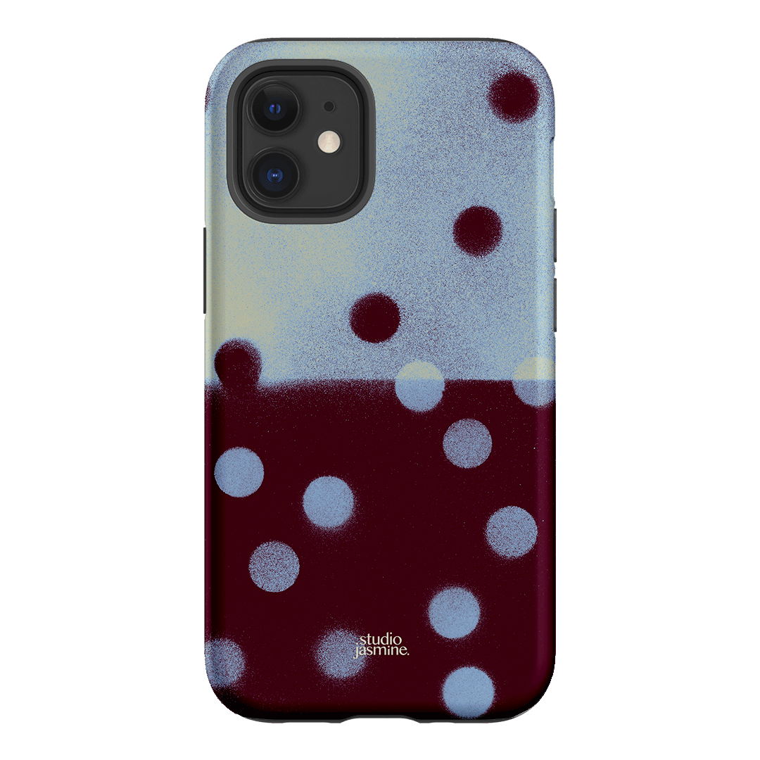Plum Polka Dot Printed Phone Cases iPhone 12 Mini / Armoured by Jasmine Dowling - The Dairy