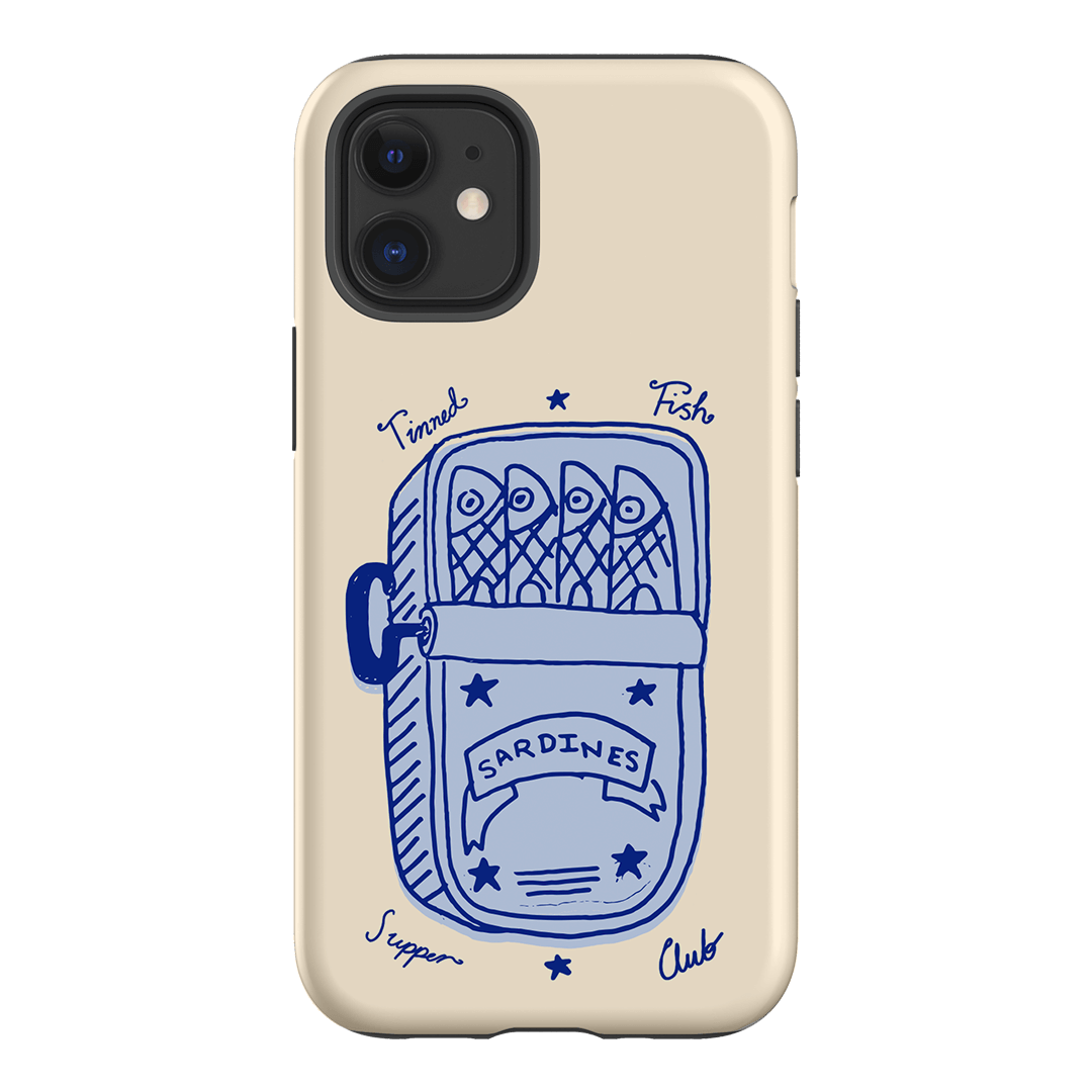 Sardine Social Blue Printed Phone Cases iPhone 12 Mini / Armoured by The Dairy - The Dairy