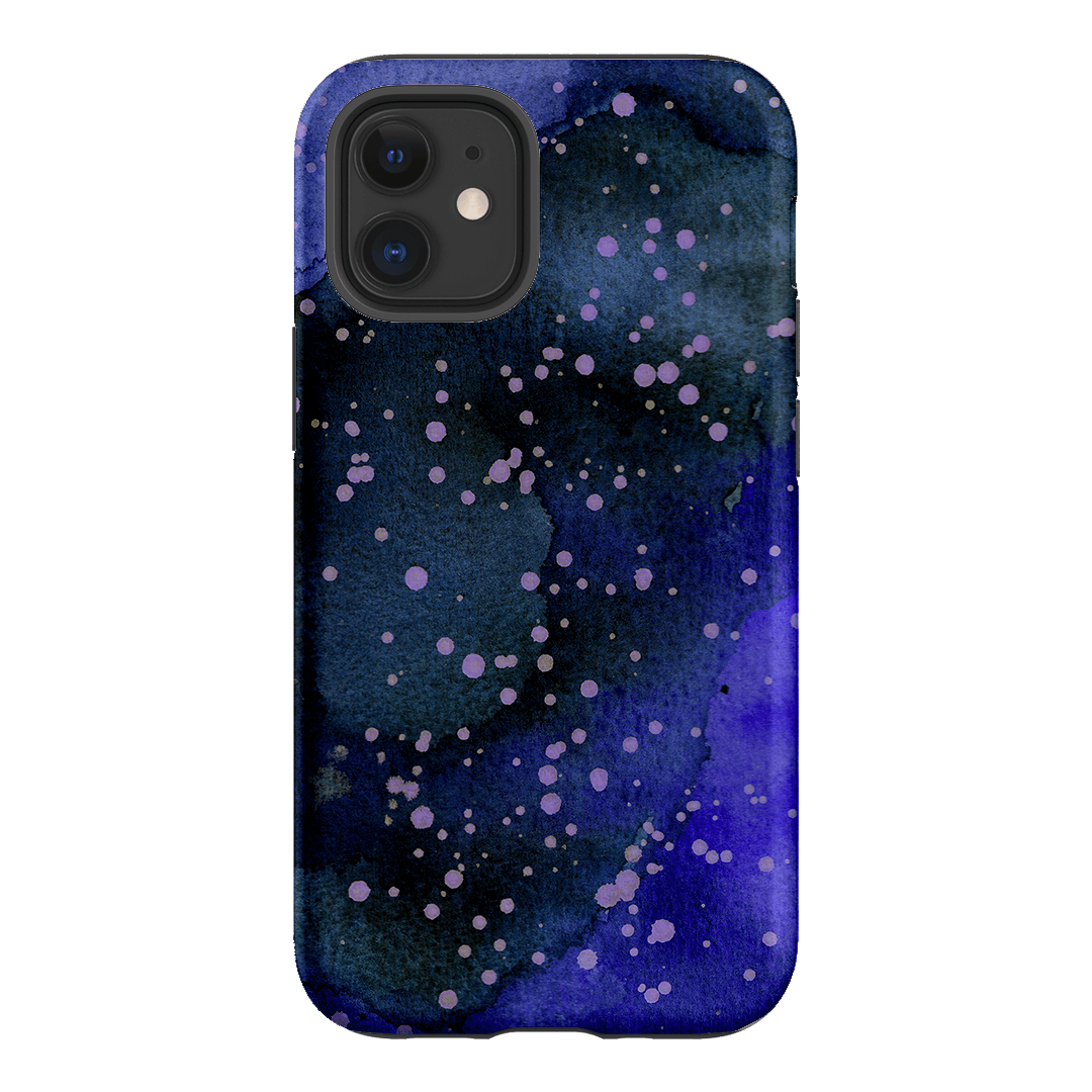 Spotty Navy Printed Phone Cases iPhone 12 Mini / Armoured by The Dairy - The Dairy