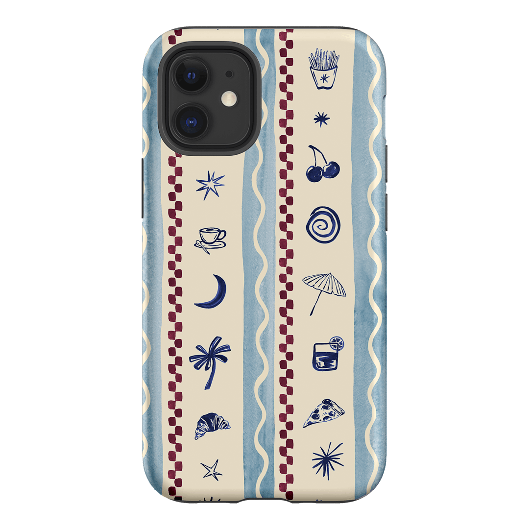 Summer Snacks Blue Printed Phone Cases iPhone 12 Mini / Armoured by Charlie Taylor - The Dairy