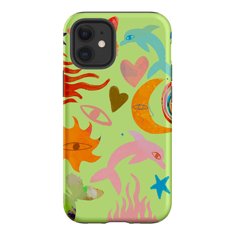 Tattoos Green Printed Phone Cases iPhone 12 Mini / Armoured by Kate Eliza - The Dairy