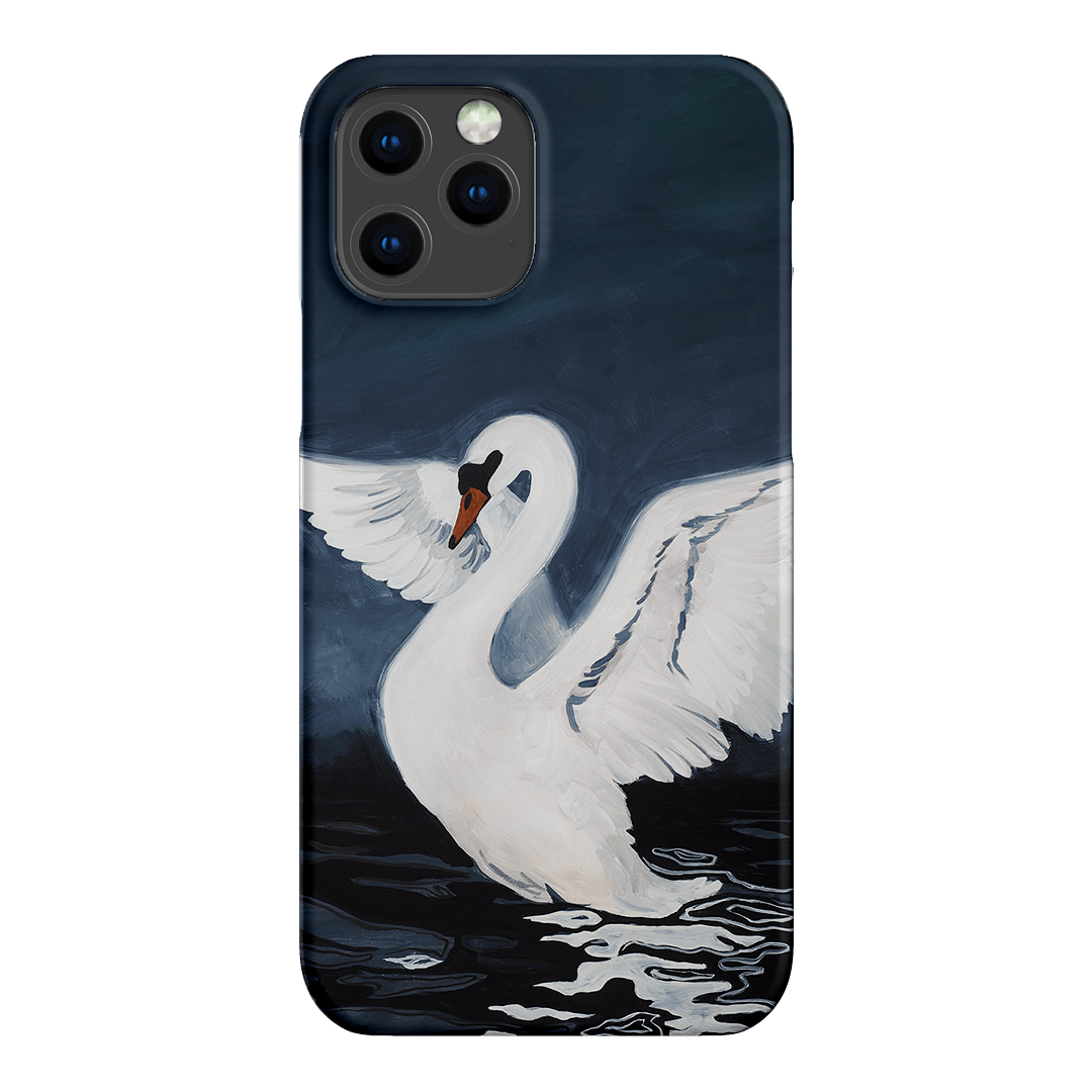 Midnight Swan Printed Phone Cases iPhone 12 Pro / Snap by Lisa Hu - The Dairy