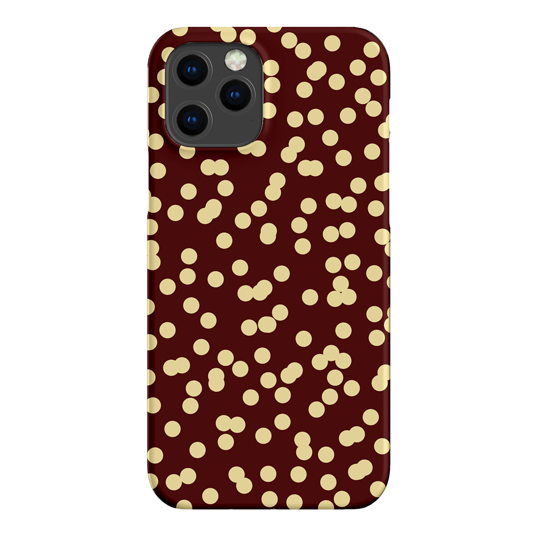 Mini Confetti Burgundy Butter Printed Phone Cases iPhone 12 Pro / Snap by Veronica Tucker - The Dairy