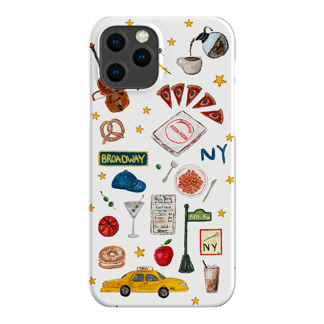 NYC White Printed Phone Cases iPhone 12 Pro / Snap by BG. Studio - The Dairy
