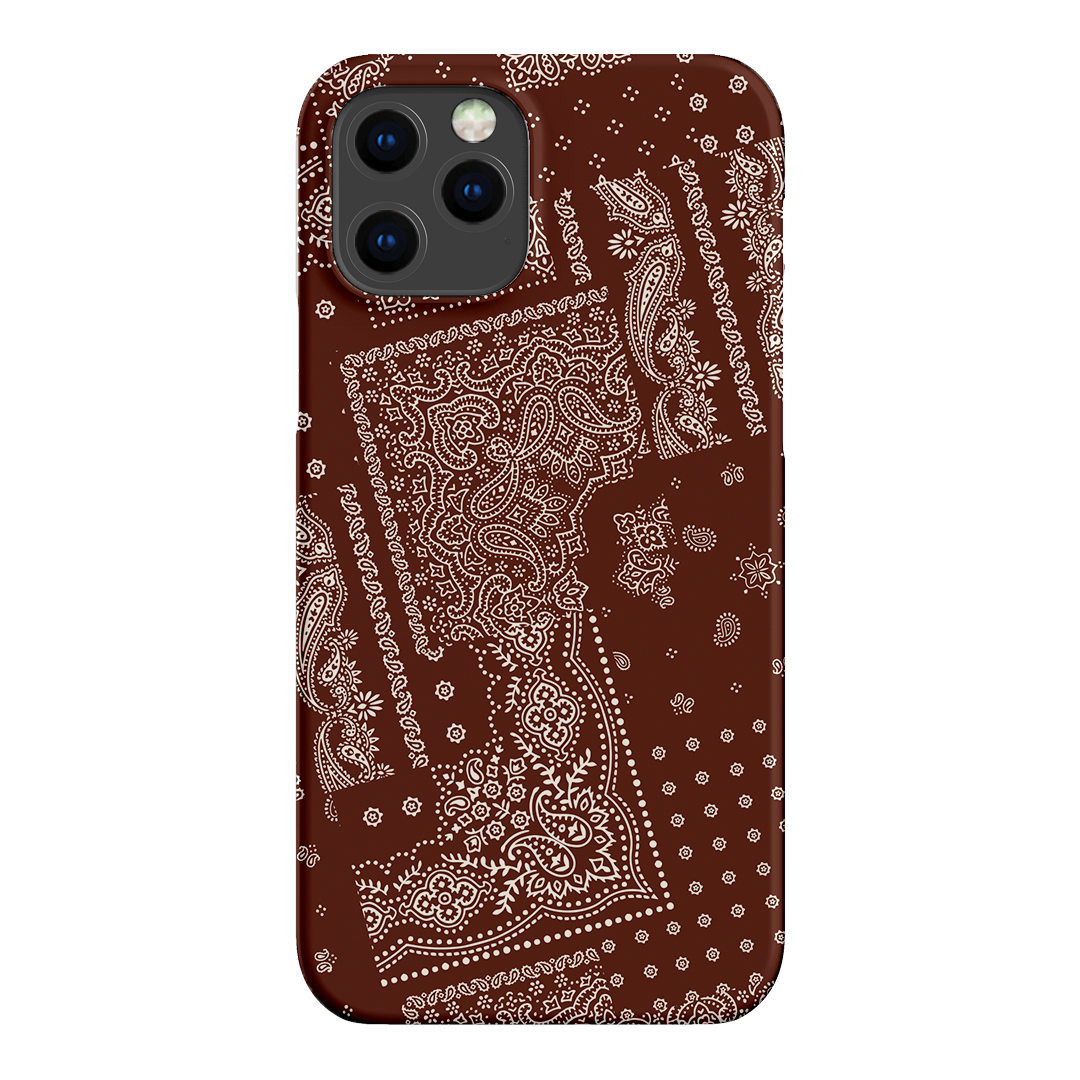 Paisley Cinnamon Printed Phone Cases iPhone 12 Pro / Snap by The Dairy - The Dairy