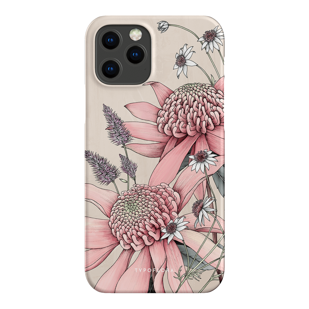 Pink Waratah Printed Phone Cases iPhone 12 Pro / Snap by Typoflora - The Dairy