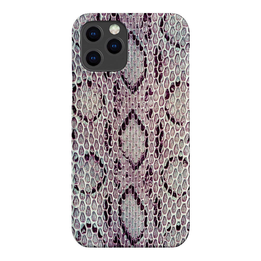 Plum Python Printed Phone Cases iPhone 12 Pro / Snap by The Dairy - The Dairy