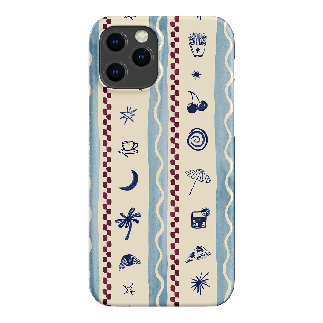 Summer Snacks Blue Printed Phone Cases iPhone 12 Pro / Snap by Charlie Taylor - The Dairy