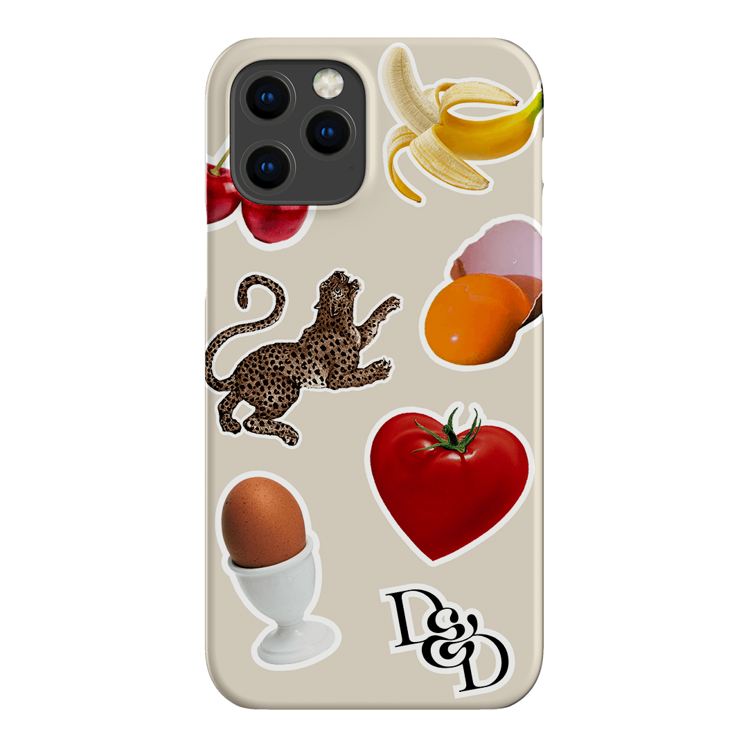 Sunday Stickers Cream Printed Phone Cases iPhone 12 Pro / Snap by Desmond & Dempsey - The Dairy