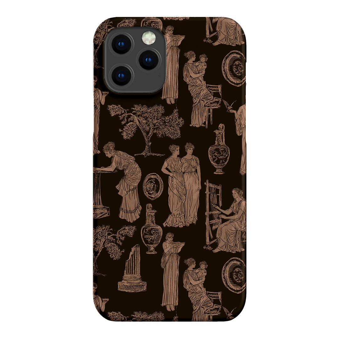 Symposium Burnt Umber Printed Phone Cases iPhone 12 Pro / Snap by Veronica Tucker - The Dairy