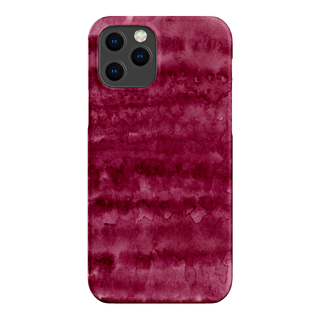 Watercolour Stripes Burgundy Printed Phone Cases iPhone 12 Pro / Snap by The Dairy - The Dairy