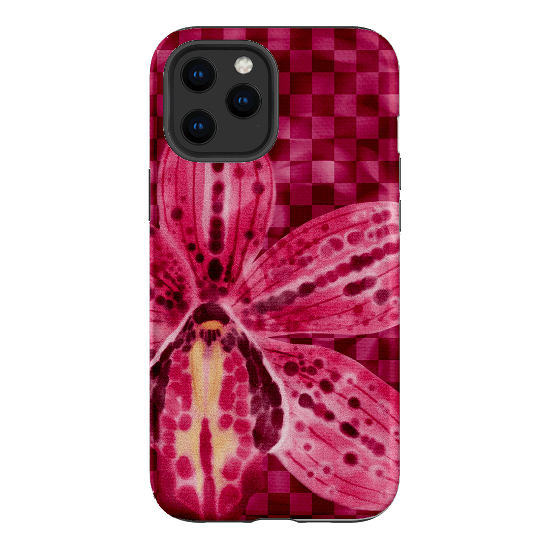 Check Orchid Printed Phone Cases iPhone 12 Pro / Armoured by Sally Hungerford - The Dairy
