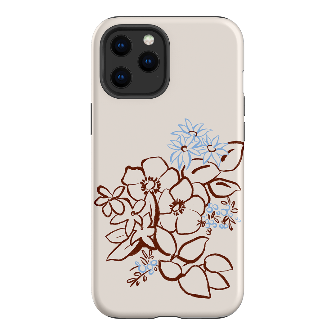 Cream Posy Printed Phone Cases iPhone 12 Pro / Armoured by Typoflora - The Dairy