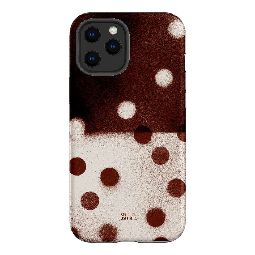 Espresso Polka Dot Printed Phone Cases iPhone 12 Pro / Armoured by Jasmine Dowling - The Dairy