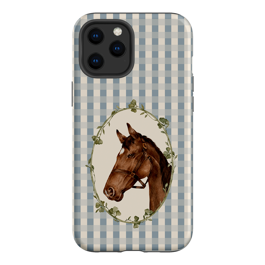 Gingham Horse Printed Phone Cases iPhone 12 Pro / Armoured by Kasiags Art - The Dairy