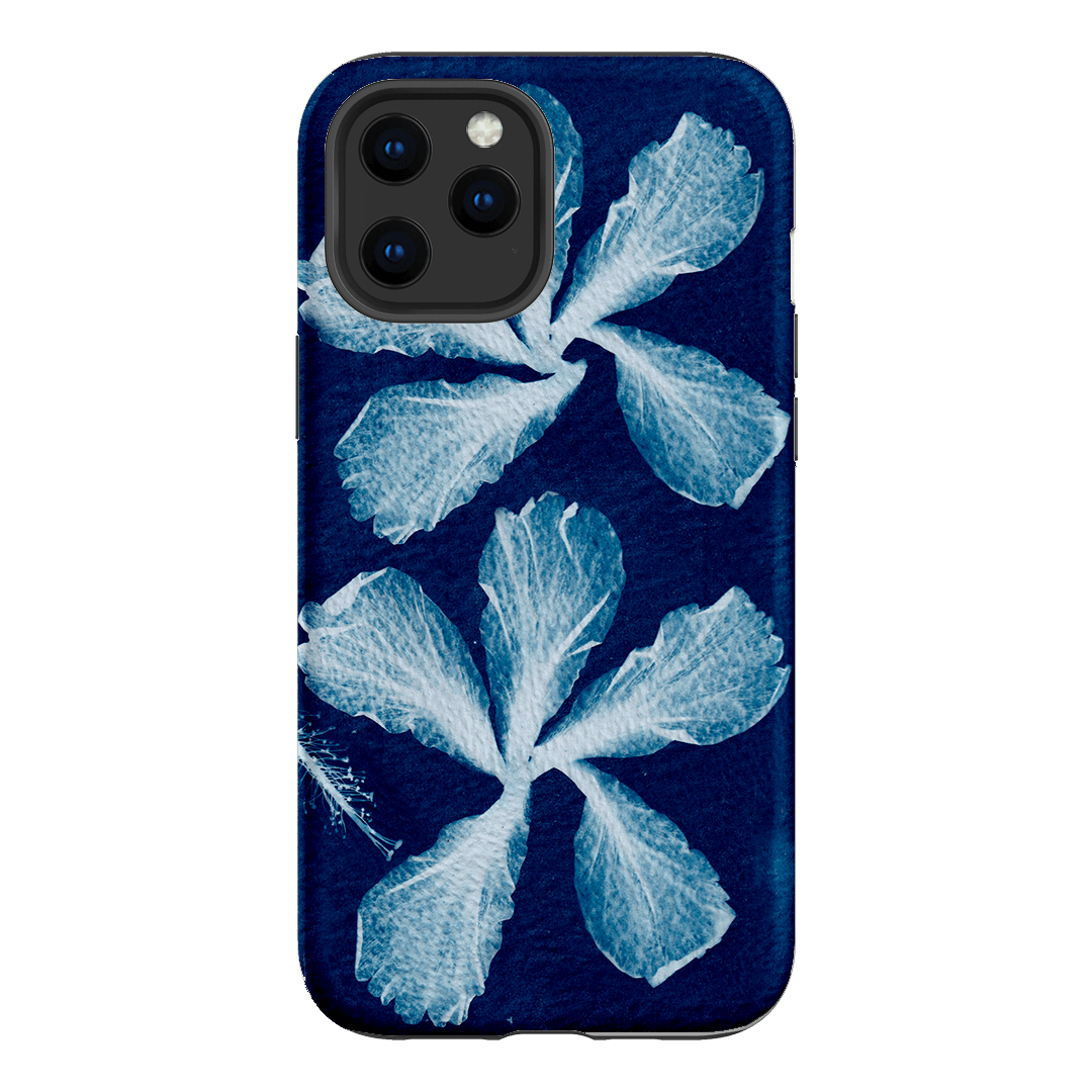 Hibiscus Cyanotype Printed Phone Cases iPhone 12 Pro / Armoured by Sally Hungerford - The Dairy