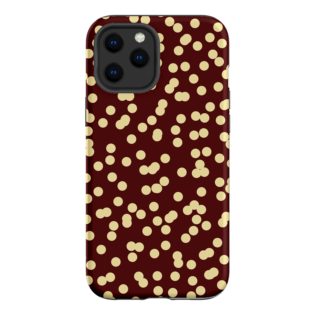 Mini Confetti Burgundy Butter Printed Phone Cases iPhone 12 Pro / Armoured by Veronica Tucker - The Dairy