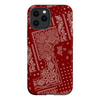 Paisley Crimson Printed Phone Cases iPhone 12 Pro / Armoured by The Dairy - The Dairy