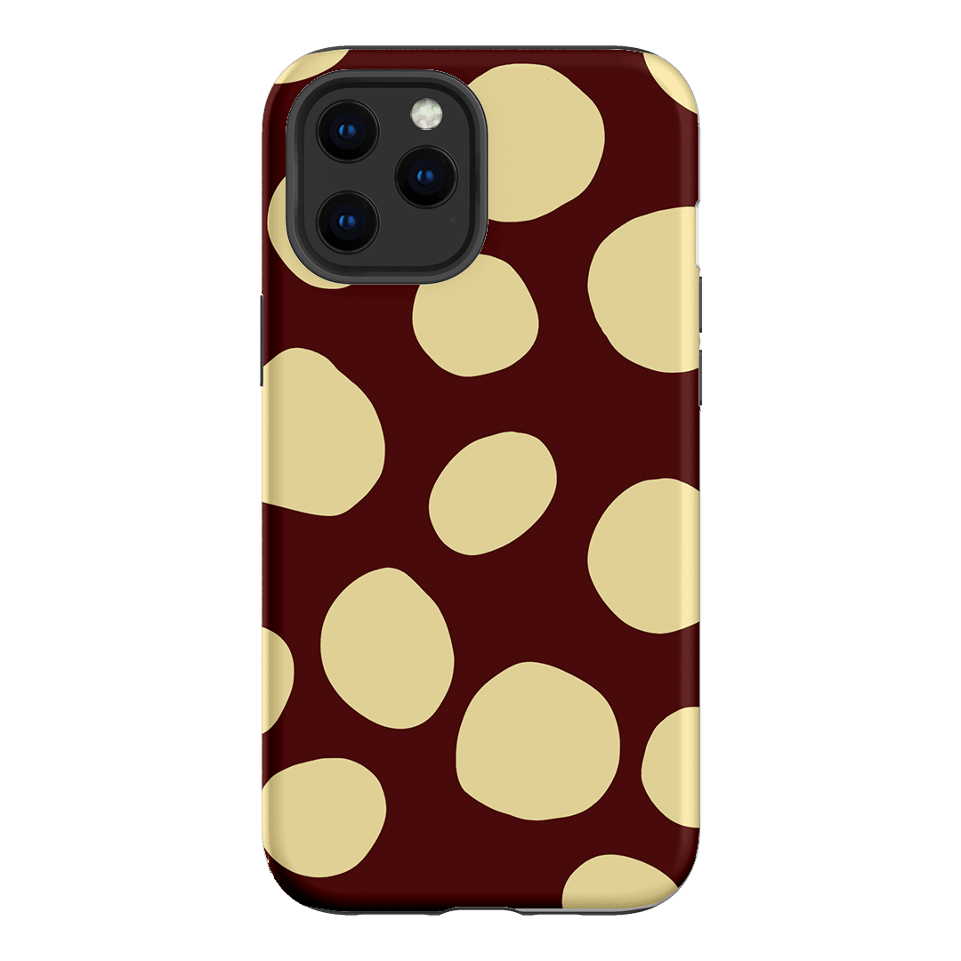 Pebbles Burgundy Butter Printed Phone Cases iPhone 12 Pro / Armoured by Veronica Tucker - The Dairy